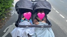 double pram baby and toddler